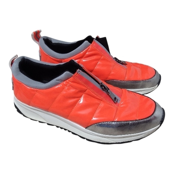 THINK ROYLN Shoes - THINK ROYLN/Naturalizer Collab, Orange NEON and Silver Sneakers, SIZE 9